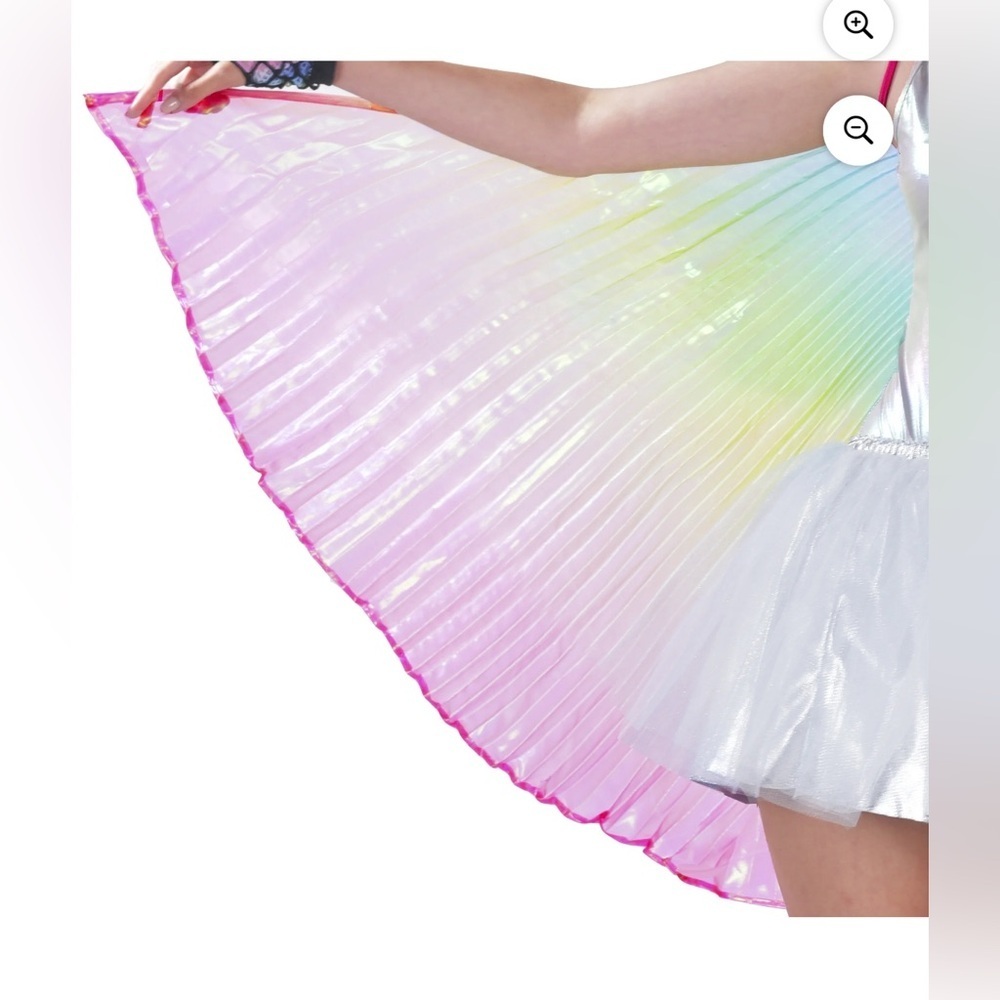 NEW Adult Rainbow Fabric Wings, Adult One Size Fit - Picture 2 of 10
